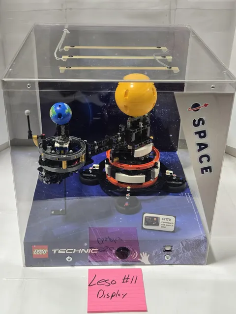 LEGO Technic 42179 Planet Earth Moon Space Store Display Case Clear Plastic