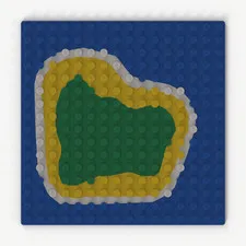 LEGO ® baseplate: 3867p01 - blue - used