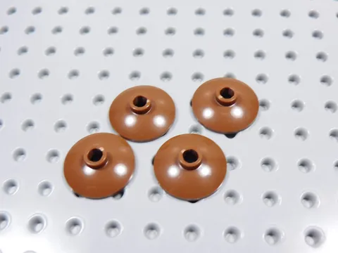 LEGO Lot of 4 Reddish Brown 2x2 Round Radar Dish Saucers BT