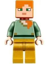 LEGO® Minifigure Minecraft min047 Alex Pearl Gold Legs