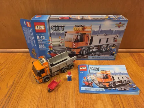 LEGO CITY: Dump Truck (4434) 85% Complete W/ Instructions & Box READ