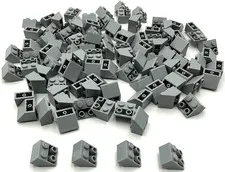 Lego 100 New Light Bluish Gray Slopes Sloped Inverted 45 2 x 2 Parts