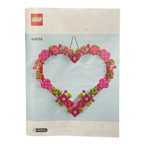 LEGO Heart Ornament Frame 40638 Instructions Building Set Manual Booklet Only