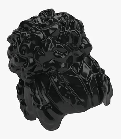 New LEGO Minifigure Hair Black Coiled with Large High Bun Female 53126 6269081
