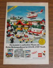 Rare Advertising LEGO Legoland Town 6680 Ambulance 6365 Summer House 6691 1981