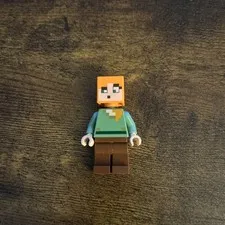 Lego Minifigure Minecraft Alex Orange Brown Green Minifig Figure