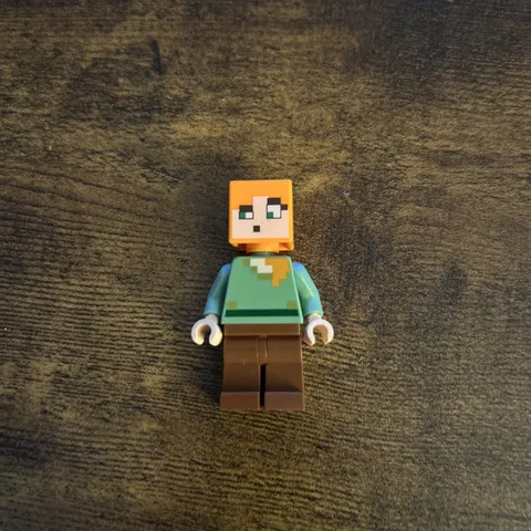 Lego Minifigure Minecraft Alex Orange Brown Green Minifig Figure
