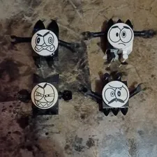 LEGO Plastic Minifigure Parts Lot of 4 Pieces with Custom Faces