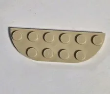 LEGO Parts - Tan Plate, Round Corner 2 x 6 Double - No 18980