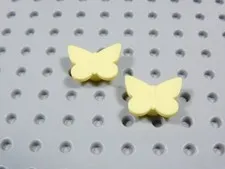 LEGO Lot of 2 Pastel Cool Yellow Butterfly Butterflies Animal Bug Minifig BT