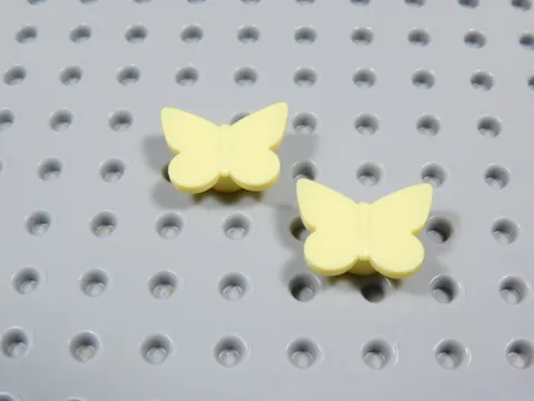 LEGO Lot of 2 Pastel Cool Yellow Butterfly Butterflies Animal Bug Minifig BT