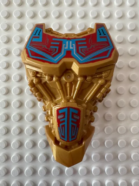 LEGO Large Figure Torso with Bionicle Dark Azure and Red Pattern 24193pb05