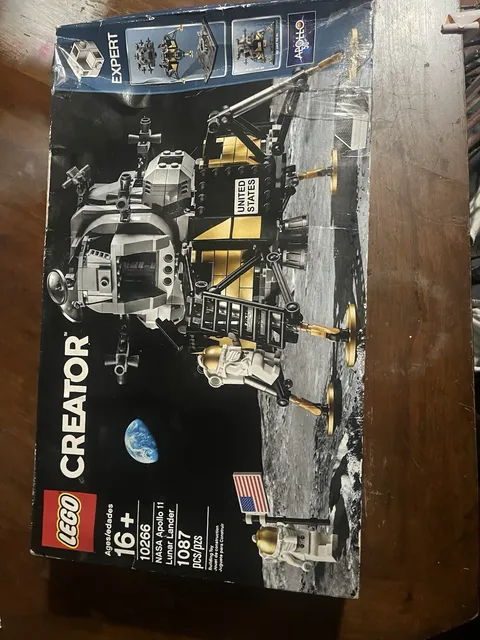 LEGO Creator Expert NASA Apollo 11 Lunar Lander 10266 Sealed Bags Open Box