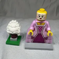 LEGO Minifigures Female Minifigure Pink Dress White Hair
