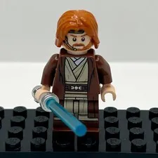 Obi Wan Kenobi - LEGO Star Wars Jedi Pilot Minifigure (Set 75333) Episode II NEW