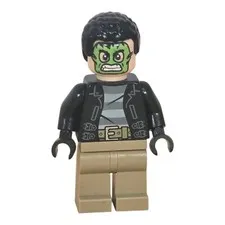 LEGO Marvel Masked Robber Minifigure Green Mask Striped Shirt Super Heroes