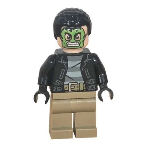 LEGO Marvel Masked Robber Minifigure Green Mask Striped Shirt Super Heroes
