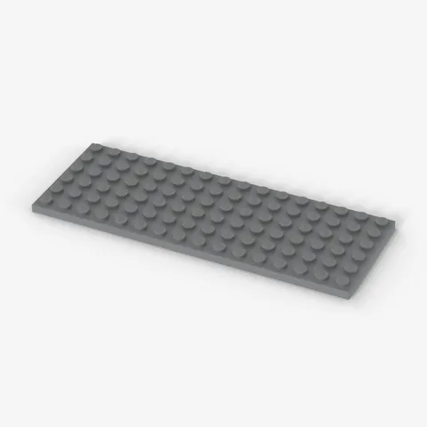 LEGO® Plate: 3027 - Mint Light Grey - Used