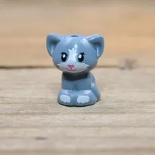 LEGO Sand Blue Cat Baby Kitten Sitting White Muzzle 69902pb01