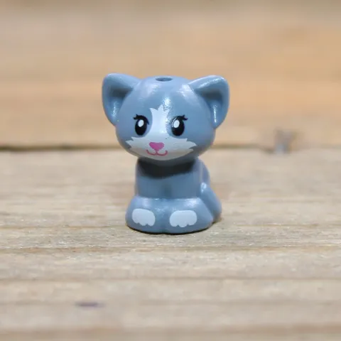 LEGO Sand Blue Cat Baby Kitten Sitting White Muzzle 69902pb01