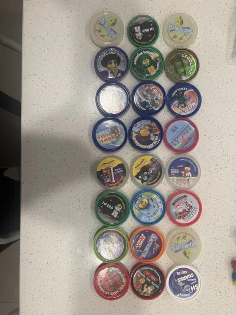 Legoland Pop Badges Set of 23 With Mr Gold Complete Collection