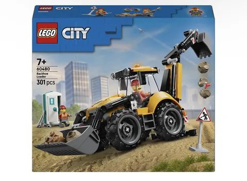 LEGO City 60480 Backhoe Loader 301 Pieces Construction Vehicle Set 7+ New