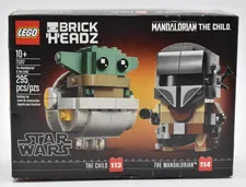 Lego Star Wars Brickheadz Mandalorian the Child #75317 RETIRED New Sealed