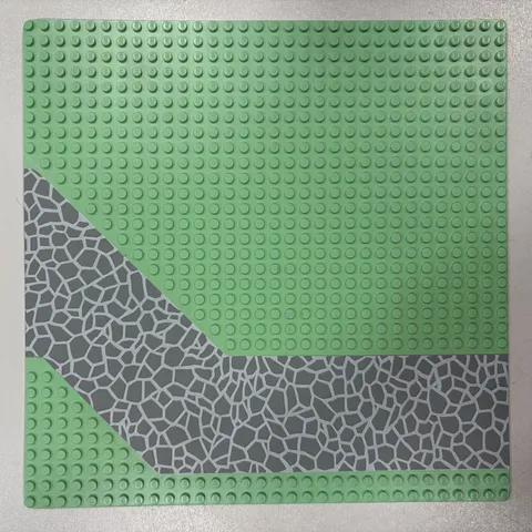 Lego Baseplate Road 32x32 with Driveway with Dark Gray Cobblestones (4478px3)