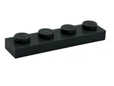 Lego 3710 Dark Bluish Gray Plate 1 x 4 Element 4211001