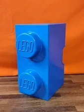 2017 Lego Blue Stackable 1X1 Storage Box Container Peg Brick