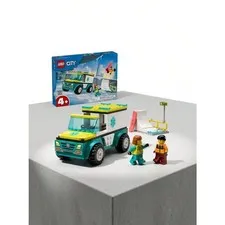 LEGO 60403 Emergency Ambulance & Snowboarder, Rescue Adventure Toy for Ages 4+