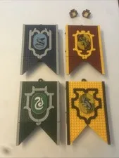 LEGO Harry Potter House Banners Set Of 4  Limited Loose Pieces No Figs See Pics
