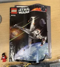 (Nearly Complete) LEGO Star Wars B-Wing 6208 w/ Instructions & 1 Minifigure