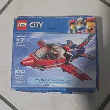 LEGO City Airshow Jet 60177 Complete Set 87 pcs Ages 5-12.            w/ Pilot