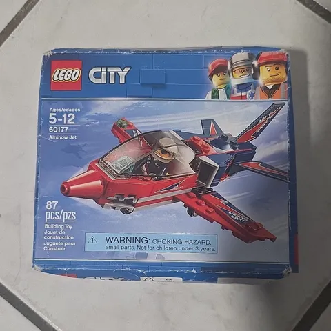 LEGO City Airshow Jet 60177 Complete Set 87 pcs Ages 5-12.            w/ Pilot