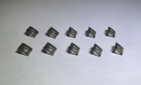 Lego Lot Of 10 Roof Tiles Tile 1x1x2/3 Trans Brown Transparent New 1x1