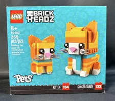 LEGO Brickheadz Pets Kitten & Ginger Tabby 40480 Animaux Building Toy Set NEW