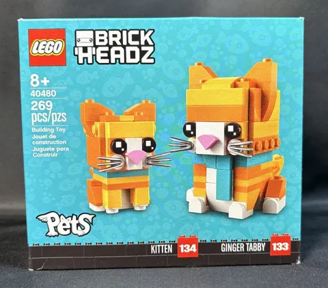LEGO Brickheadz Pets Kitten & Ginger Tabby 40480 Animaux Building Toy Set NEW