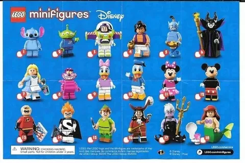 LEGO Disney Series 1 *Complete Set 18 Minifigures* 71012 - Like New