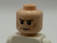 Lego Minifigure Head Dark Tan Eyebrows Frown / Open Mouth Scowl Krennic NEW