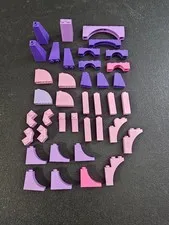 LEGO 39pc Parts Slopes Arches Curve Tall Bricks Purples Pink Lot Roof Building