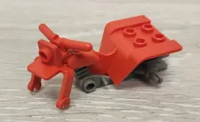 Lego Red 30187 Tricycle Body Top 30188 Old Dark Gray Chassis 30189 Red Front