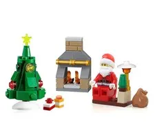 LEGO Holiday Mini Build Set - Living Room with Xmas Tree and Santa Claus Minifig