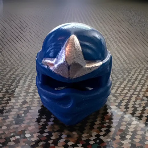 LEGO 98133pb02 Blue Minifigure, Headgear Ninjago Wrap W/ Silver 3 Point Emblem