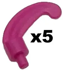 Lego 5 New 71032 Knight Minifig Plume Feather Magenta Castle Helmet Part D29