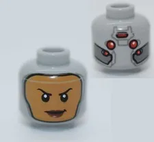 LEGO Light Bluish Gray Minifigure Head Ghost Ava Starr balaclava 76109 6232076