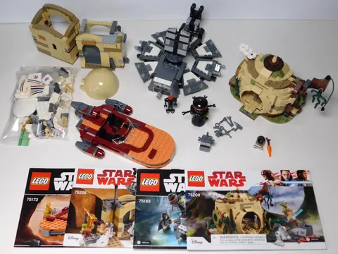 LEGO Star Wars Sets LOT - 75173, 75183, 75205, 75208 - BUILDS ONLY!   + BONUS!