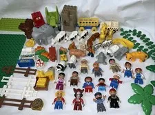 Lego Duplo Blocks Figures Cars Bases Animals Zoo LOT OF 60+ RARE LOT