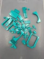 2 oz. Mixed Turquoise Legos - standard blocks and unique pieces