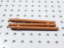 LEGO Lot of 3 Reddish Brown 6L Staffs Weapon Minifig BJ